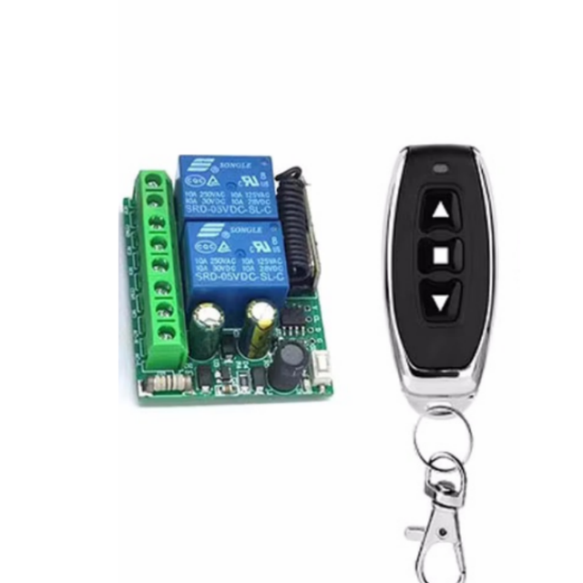 433MHz 10A AC 220V 2-Channel Wireless RF Relay Remote Control Switch Receiver Module with ABS Transmitter Learning Code