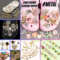 Nouvelle Collection : Breloques de Luxe en Métal pour Chaussures, Bijoux Personnalisés, Strass, Lettres, Décorations pour Sabots, Vente en Gros