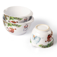 Ensemble de bols et de plateaux ovales en mélamine avec impression personnalisée, décalcomanie intérieure et extérieure en couleur pour le service de nourriture