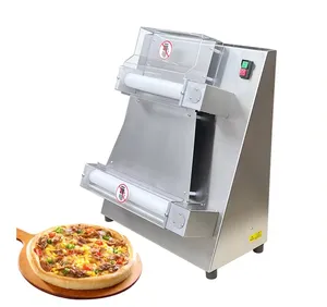 Thương mại flattener bánh pizza bột Con lăn Máy ép tự động điện bảng Top bánh pizza bột sheeter