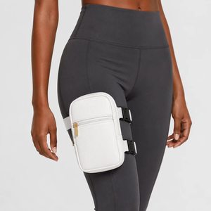Sac de jambe en cuir PU grain litchi tendance, vente en gros, logo personnalisé, sacoche de cuisse et de taille pour moto, pour hommes et femmes - Product Image 1