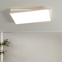 Plafonnier LED de protection oculaire pour chambre à coucher Zhongshan Lighting, design moderne et minimaliste, avec couvercle en acrylique et structure en fer