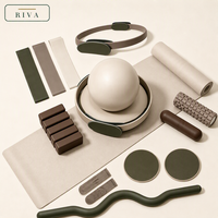 Kit de yoga tout-en-un avec logo personnalisé, équipement de Pilates, haltères en silicone, bande de résistance, bloc de yoga, mini-ballon, anneau de yoga, tapis de yoga, bloc de yoga
