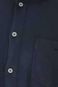 Qualité supérieure Designer Gallo Chemise en coton bleu marine Pointe courte se termine col rabattu Chemises décontractées - Product Image 3