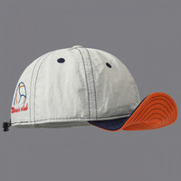 Casquette de baseball à visière courte en nylon à séchage rapide avec logo brodé et cordon de serrage réglable pour la course en extérieur et les trajets quotidiens
