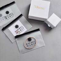 Sacs de rangement miniatures en PVC avec logo personnalisé, organiseur de voyage, sac à bijoux transparent, sac de shopping, petit sac cadeau pour bijoux avec logo imprimé