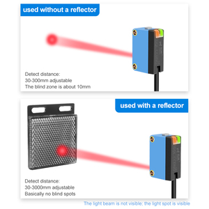 JIMOU 플러시 장착 장거리 DC12-24V 30-3000mm 조정 가능한 광학 확산 반사 <span class=keywords><strong>CCD</strong></span> 시각 광전 센서 - Product Image 3