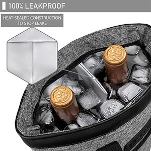 Túi Đựng Rượu <span class=keywords><strong>2</strong></span> Chai Túi Đựng Rượu Cách Nhiệt Chống Rò Rỉ Để Đi Du Lịch, BYOB, Túi Đựng Rượu Có Đệm Dã Ngoại - Product Image 3