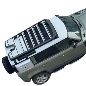 Portaequipajes de techo de aleación de aluminio negro plateado para Defender 90 110 - Product Image 1