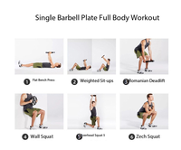 Disques de musculation en fonte thermolaquée à 3 trous Tri Grip pour haltères, équipement de fitness pour la musculation