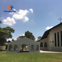 Tenda Pesta Luar Ruangan Besar, Kanopi Aluminium Kustom, untuk Festival, Perayaan, Pernikahan, Pesta, Pertemuan Taman, Upacara