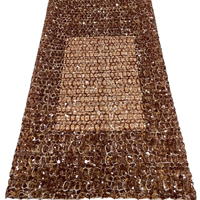 Tissu à paillettes brodé soluble dans l'eau de 7mm avec des techniques tricotées de conception de corde creuse pour les accessoires de robes de mariée pour les filles