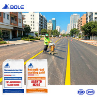 Peinture thermoplastique pour lignes routières AASHTO M249, à base de perles de verre intermêlées blanc-jaune à 20 %, pour autoroutes et routes urbaines