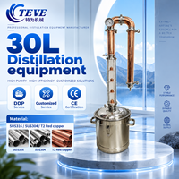 Distillateur Commercial en Verre de Haute Qualité avec Plaque à Bulles en Cuivre et Acier Inoxydable 30L, Certifié CE, Fabrication Usine