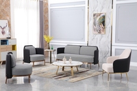 Sofá Seccional Individual Extensible de Lujo Europeo Italiano, Tapizado en Tela con Esponja, para Sala de Estar, Vestíbulo de Hotel, Gimnasio, Apartamento