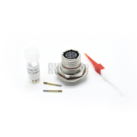 Receptáculo de conector circular de 8 posiciones D38999/24FC08SN, 1/2/