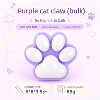 Jouet Squishy Patte de Chat Floquée en Velours Doux, Jouet Anti-Stress Kawaii Moelleux, Cadeau pour Fête, Décoration de Bureau