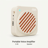 Système de microphone cravate sans fil, amplificateur vocal 10W, mini micro-cravate magnétique sans fil pour l'enseignement et l'équipement de podcast
