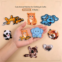 Patchs brodés thermocollants, badges animaux mignons pour robes, sacs, chapeaux, jeans, vêtements, appliques, artisanat DIY personnalisé