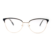 Lunettes optiques œil de chat, monture en métal de haute qualité, légères, durables, résistantes aux chocs, verres transparents en PC, tendance, pour adultes au quotidien