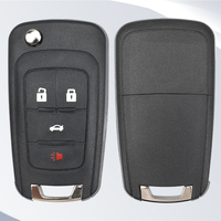 Clé de voiture à 4 boutons pour Chevrolet Flip Smart Remote Control 433MHz ID 46 Chip Keyless RC Vehicle Auto Blank Car Key