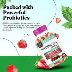 Gummies de vitamines probiotiques bio sans sucre, marque privée OEM, bénéfiques pour la santé intestinale - Product Image 5