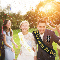 Ensemble simple pour future mariée et marié, Fourniture exclusive de ceintures d'étiquette de fête pour la fête nuptiale
