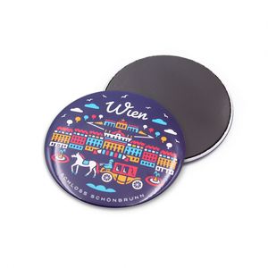 Factory Custom <b>Magnetic</b> Diameter 32mm 44mm 56mm 58mm 75Mm Round Circle Event Souvenir Refrigerator Tin <b>Plate</b> Fridge Magnets - Product Image 2