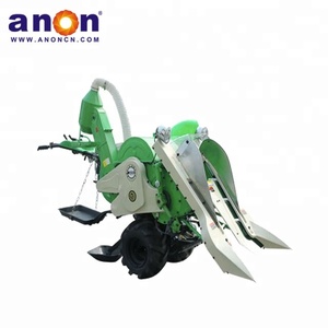 ANON diesel power mini combine harvester for wheat
