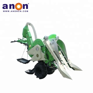 ANON diesel power mini combine harvester for wheat