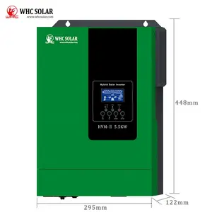 WHC SOLAR Inverter 5.5kw 5500W Solar Inverter Solar Power System Pure Sine wave Hybrid Solar Inverter From China Supplier