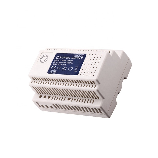 12 Volt AC DC Access Control Power Supply 12V 5A DIN RAIL Mount Smps Power Supply For Building LED Display Power Solution