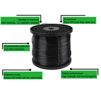 Kunyu Noir Transparent 2.2mm Fil d'acier en plastique 3.0mm Fil de polyester pour l'ingénierie de serre agricole