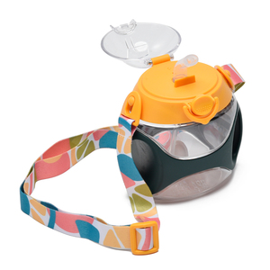 Cute Kids <b>Water</b> <b>Bottle</b> With Straw 330ml Portable Leakproof Children School Silicone Cup <b>Toddler</b> Kids Custom Logo Wholesale - Product Image 4