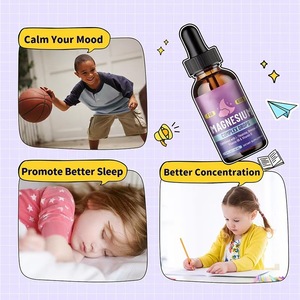 OEM 60ml Gouttes de magnésium complexe pour enfants L-Théanine Vitamine <span class=keywords><strong>B6</strong></span> D Complément alimentaire pour le sommeil - Product Image 3