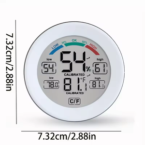 Temperatura <span class=keywords><strong>Digital</strong></span> e Umidade Medidor Household <span class=keywords><strong>Round</strong></span> <span class=keywords><strong>Digital</strong></span> LCD ScreenThermometer Higrômetro - Product Image 5