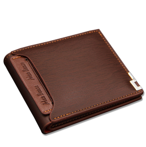 Newest Personality Wholesale Pu Leather Waterproof Letter Pattern <strong>Money</strong> Clip Short Men <strong>Wallets</strong> - Product Image 1