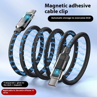 Mengweima USB3.2 Gen2 20Gbps Cable de datos de carga rápida de aleación de aluminio PD100Watt 5A Chaqueta de nailon con protección trenzada para cámara