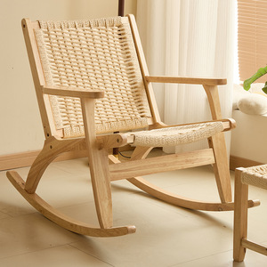 <span class=keywords><strong>Fauteuil</strong></span> d'appoint moderne de luxe en bois massif tressé pour salon, <span class=keywords><strong>fauteuil</strong></span> de détente pour la maison - Product Image 2