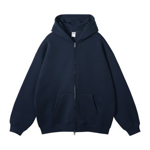 เสื้อฮู้ดซิปสีเทาสำหรับผู้ชาย เสื้อสเวตเชิ้ตคอกลมแบบสวม มีกระเป๋าหน้า สำหรับใส่ลำลอง - Product Image 4