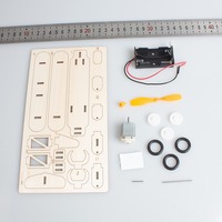 Kit d'expériences scientifiques éducatives STEM en bois à monter soi-même, modèle de biplan à moteur électrique, jouets scientifiques et d'ingénierie pour enfants unisexes