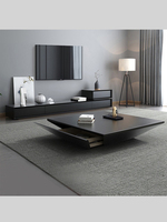 Nouvelle Arrivée Table Basse Marbre Noir Meuble Salon