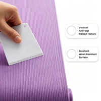 Tapis de fitness rectangulaire plat personnalisable en NBR, haute résilience, absorption des chocs, coussin de sol pour la calisthénie à domicile