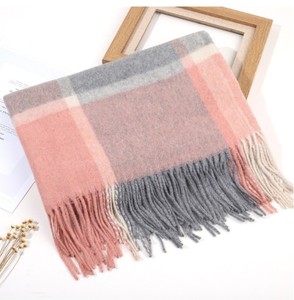 Mode féminine hiver écharpe chaud Pashmina Wrap châle <span class=keywords><strong>cachemire</strong></span> laine Plaid couverture chapeau et gants ensembles - Product Image 4