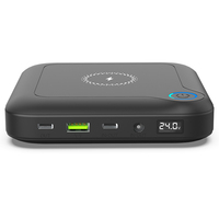Banco de Energía Portátil con Salida de CC de 12V, 16.5V, 20V, 24V, Voltaje Ajustable, 24000mAh, PD 60W, para Laptop, CPAP, Drones, Luz LED