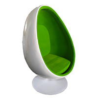 Kaufen Sie drehbaren Glasfaser stuhl mit Kissen Erwachsenen größe entspannt oval geformt Lee West Mod Flieger Stereo Alpha Pod Lautsprecher Stuhl