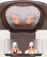 Coussin de massage Shiatsu portable avec chauffage, pression d'air, contrôle de la minuterie et lumière LED pour le massage du cou et du corps
