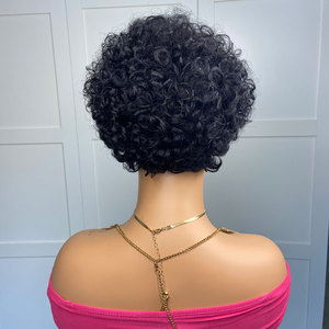 วิกผมหยิกฟูแบบสั้น8นิ้วสำหรับผู้หญิงวิกผมหยิกหยักศกแบบแอฟริกันผมลอนแบบสั้นโปร่งใส - Product Image 6