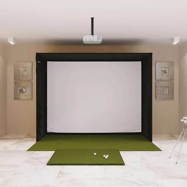 Custom Size Custom Logo High Quality 4k HD Impact Screen Frame Cage Portable Golf Simulator Enclosure