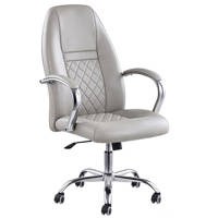 Kursi Kantor Modern Grosir, Kursi Kantor Ergonomis dengan Bantalan Kulit dan Sandaran Tangan PP, Kursi Kantor Komputer